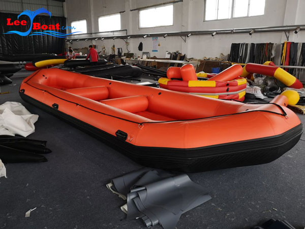 Orange Inflatable Rafting Fishing Boat